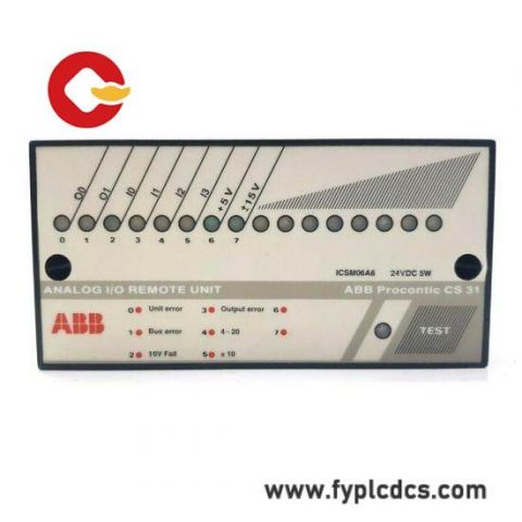 ABB ICSM06A6 Analog I/O Remote Unit - Industrial Automation Solutions